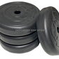 set de 80lbs, barra z, barra y par de mancuernas