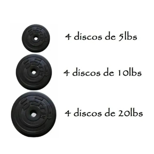 Kit Barra Recta, Z, Mancuernas Con Discos 140 lbs SSR SPORT